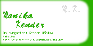monika kender business card